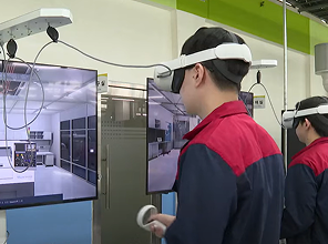 스마트메카닉스과 CNC장비 VR가상훈련 수업 중인 이미지
